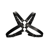Men's Large Buckle Harness - One Size - Black
